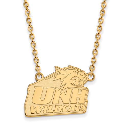 SS w/GP U of New Hampshire Large Pendant w/Necklace