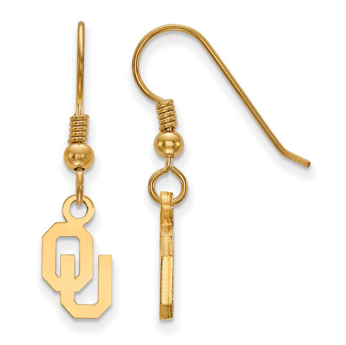 SS w/GP University of Oklahoma XS Dangle Earrings