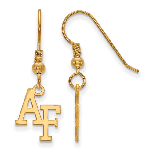 SS w/GP US Air Force Academy Sm Dangle Earrings