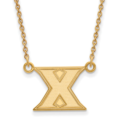 14ky Xavier University Small Pendant w/Necklace