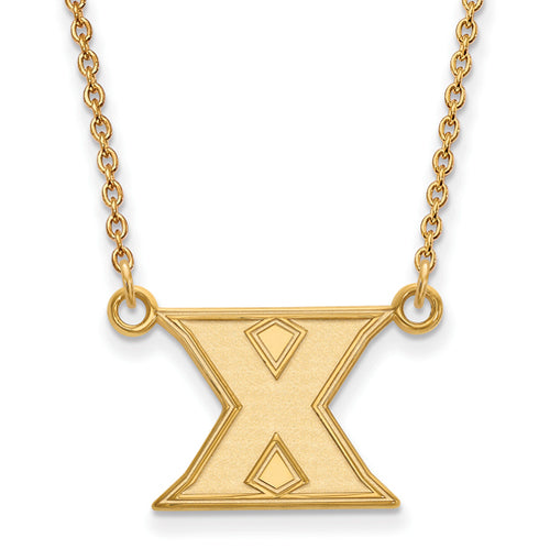 SS w/GP Xavier University Small Pendant w/Necklace