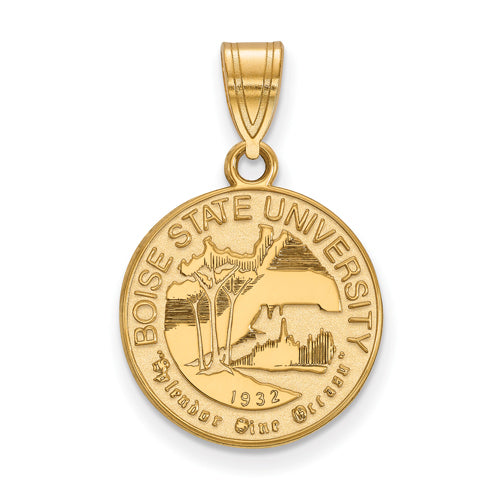 SS w/GP Boise State University Medium Crest Pendant