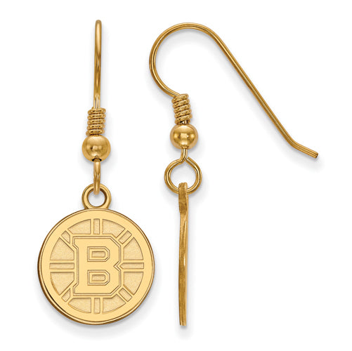 SS w/GP NHL Boston Bruins Small Logo Dangle Earrings