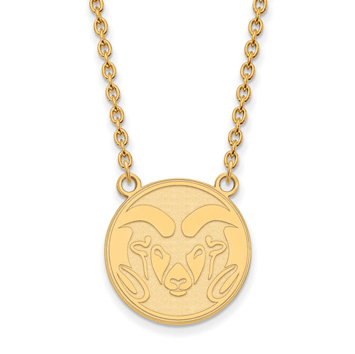 14ky Colorado State University Large Pendant w/Necklace