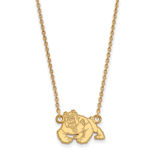 SS w/GP California State U Fresno Sm Pendant w/Necklace