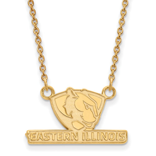10ky Eastern Illinois University Small Pendant w/Necklace
