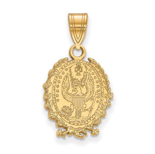 SS w/GP Georgetown University Medium Crest Pendant
