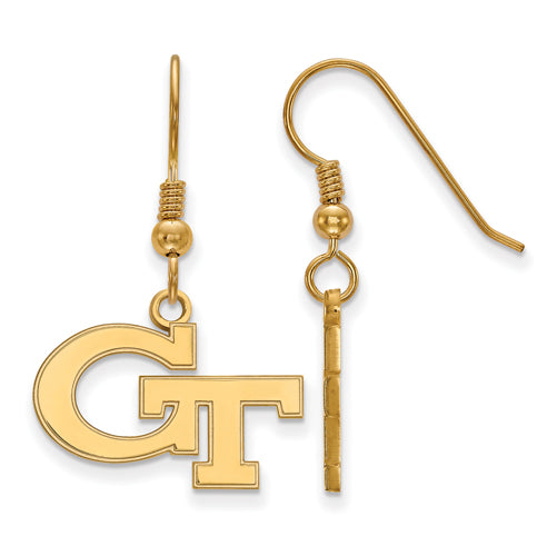 SS w/GP Georgia Institute of Technology G-T Small Dangle Wire Earrings
