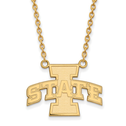 SS w/GP Iowa State University Large Pendant w/Necklace