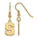 SS w/GP Michigan State University Small Dangle Earrings