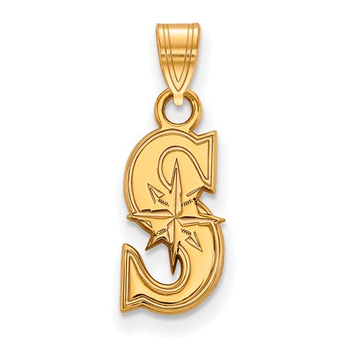 14ky MLB  Seattle Mariners Small Cap Logo Pendant
