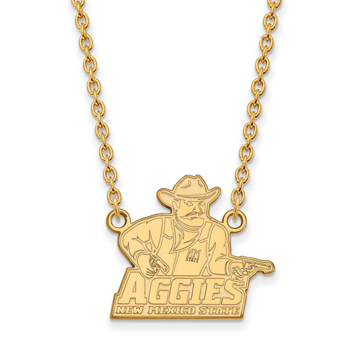 14ky New Mexico State University Large Aggies Necklace