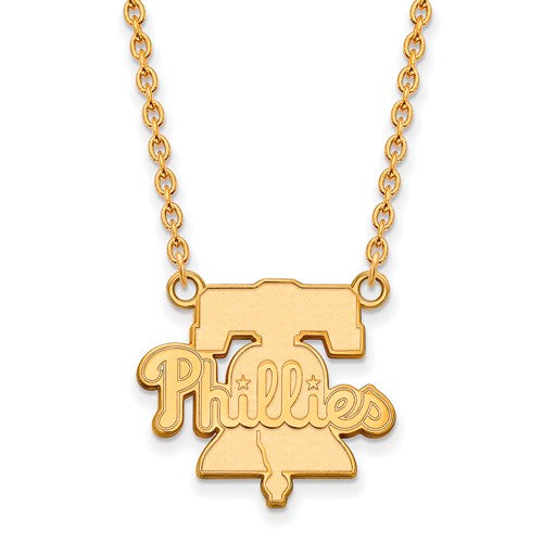 SS w/GP MLB  Philadelphia Phillies LG Pend w/Necklace