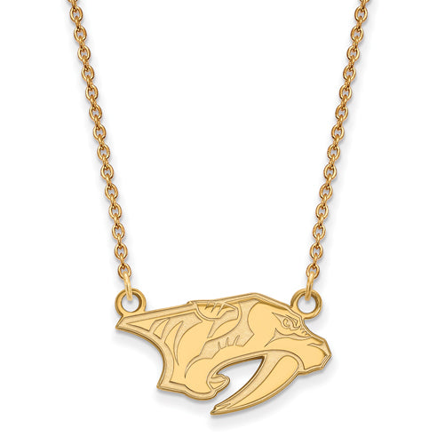 SS w/GP NHL Nashville Predators Sm Pend w/Necklace
