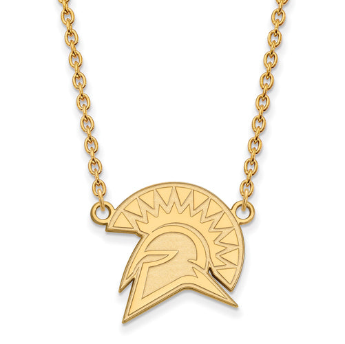 14ky San Jose State Univ Large Spartans Pendant w/Necklace