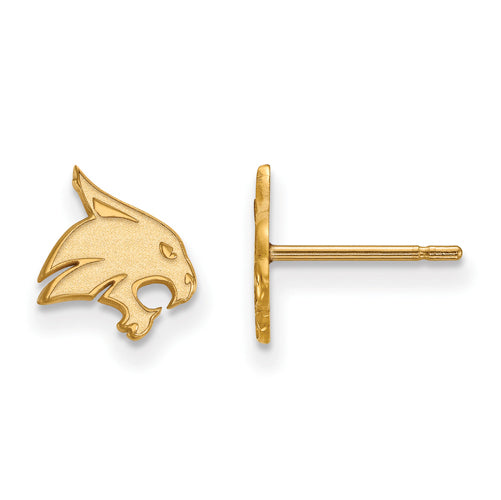 SS w/GP Texas State University XS Bobcat Post Earrings