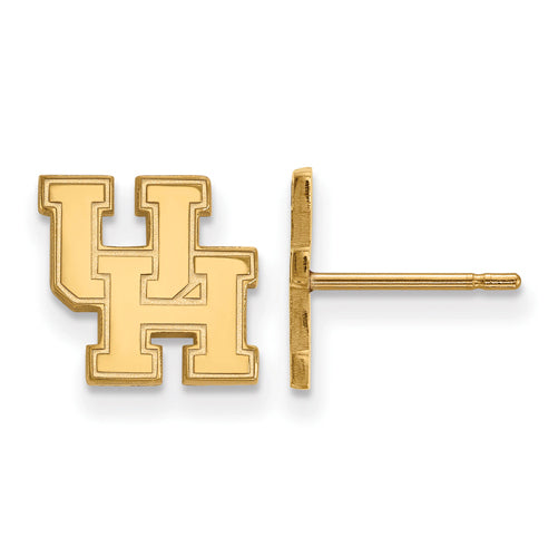 14ky University of Houston XS Cougars Post Earrings