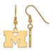 SS w/GP University of Michigan Small Dangle Earrings