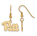 SS w/GP University of Pittsburgh Small Dangle Earrings