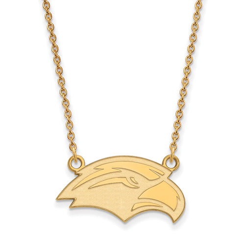 SS w/GP U of Southern Miss Small Eagle Pendant w/Necklace