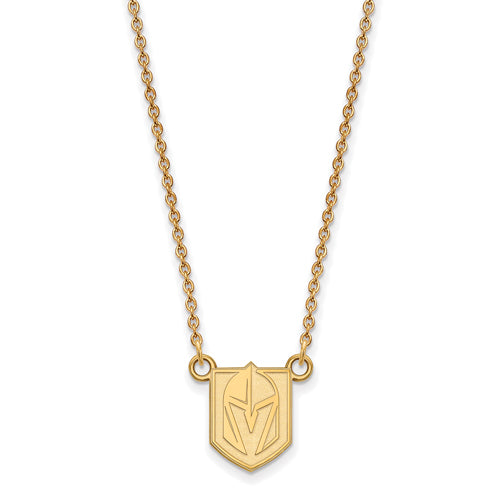 GP Sterling Silver LogoArt Vegas Golden Knights Small Pendant w/ Necklace