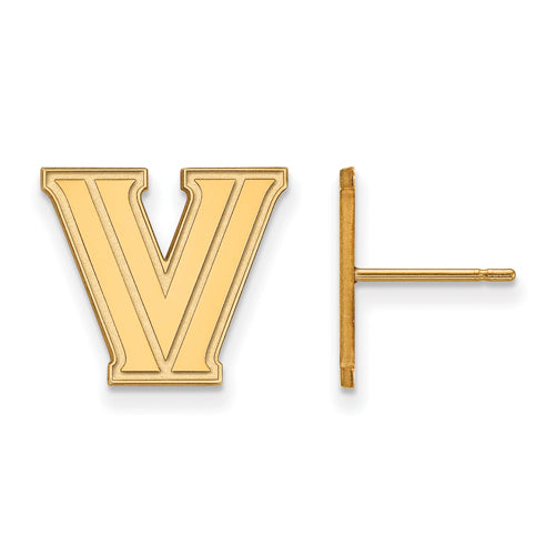SS w/GP Villanova University Small Post Earrings