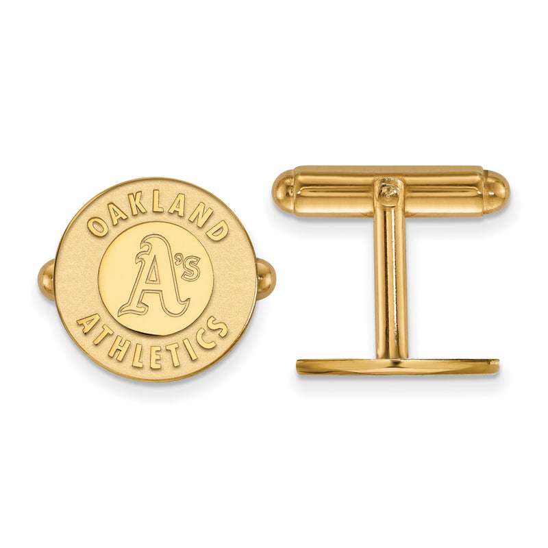 14k Gold MLB LogoArt Oakland Athletics Cuff Links