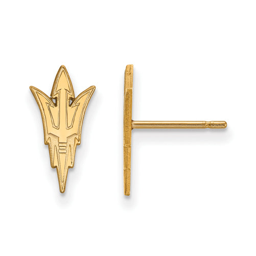 SS w/GP Arizona State University Small Post Earrings