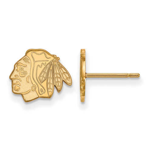 10ky NHL Chicago Blackhawks XS Logo Post Earrings
