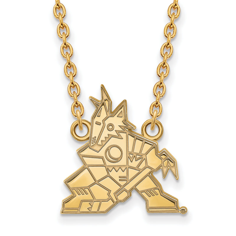 14ky NHL Arizona Coyotes Large Pendant w/Necklace
