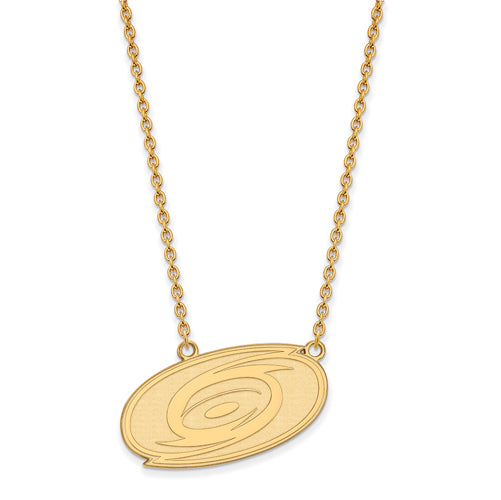 SS w/GP NHL Carolina Hurricanes Lg Pendant w/Necklace