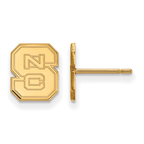 SS w/GP North Carolina State University XS Post Earrings