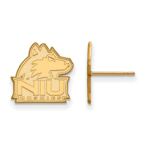 14ky Northern Illinois U Small N-I-U Huskies Post Earrings