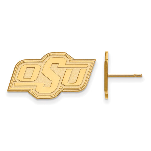 SS w/GP Oklahoma State University Small Post Earrings