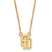 14ky MLB  San Diego Padres Small Pendant w/Necklace