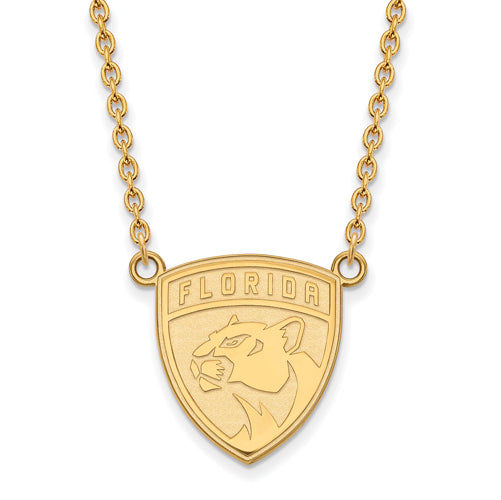 10ky NHL Florida Panthers Large Pendant w/Necklace