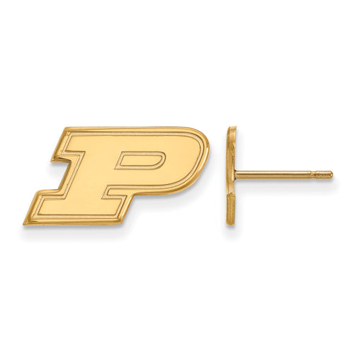 14ky Purdue XS Letter P Post Earrings