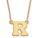 14ky Rutgers Small Pendant w/Necklace