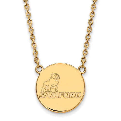 14ky Samford University Large Pendant w/Necklace