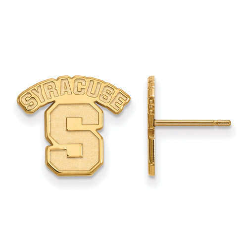 14ky Syracuse University Small Post Logo Earrings