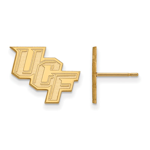 10ky University of Central Florida Small Post slanted UCF Earrings
