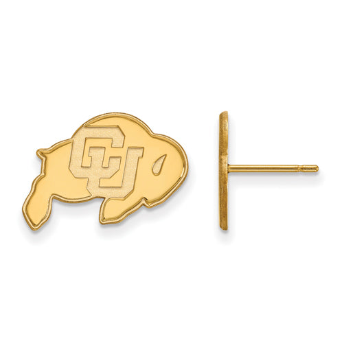 14ky University of Colorado Small Post Buffalo Earrings