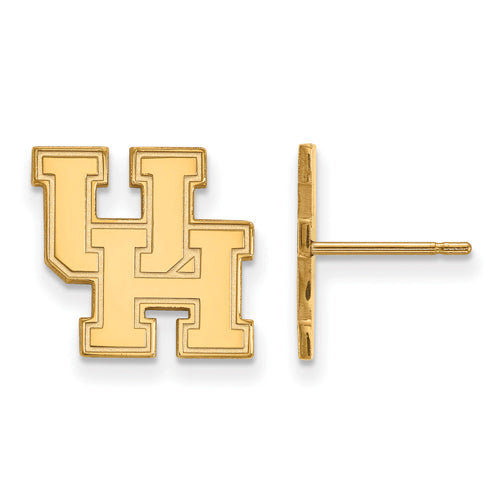 14ky University of Houston Small Cougars Post Earrings