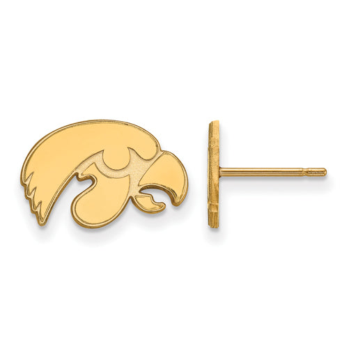SS w/GP University of Iowa XS Post Hawkeye Earrings