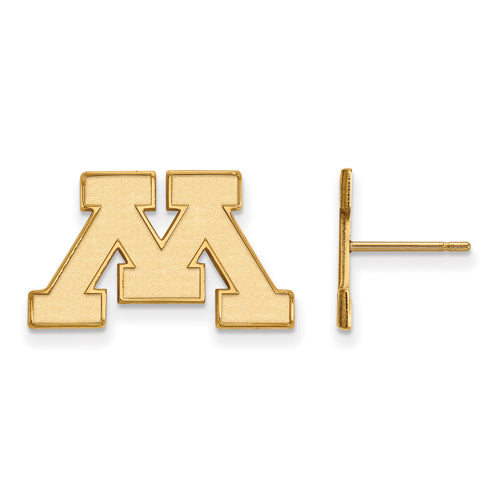 SS w/GP University of Minnesota Small Post Letter M Earrings