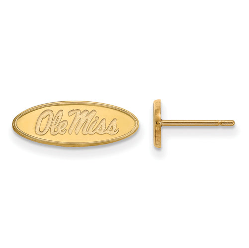 SS w/GP University  of Mississippi XS Post Oval Ole Miss Earrings