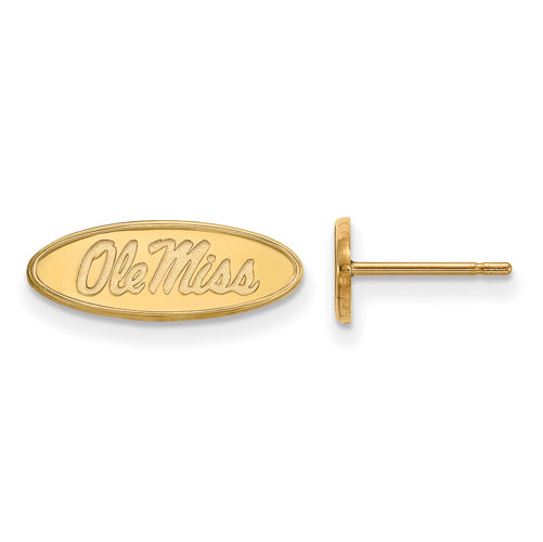 10ky University  of Mississippi XS Post Oval Ole Miss Earrings