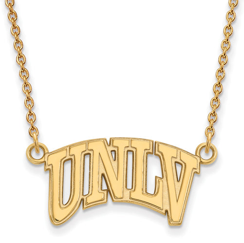 SS w/GP U of Nevada Las Vegas Small Necklace