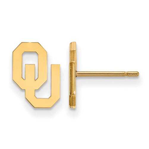 SS w/GP University of Oklahoma XS Post Earrings