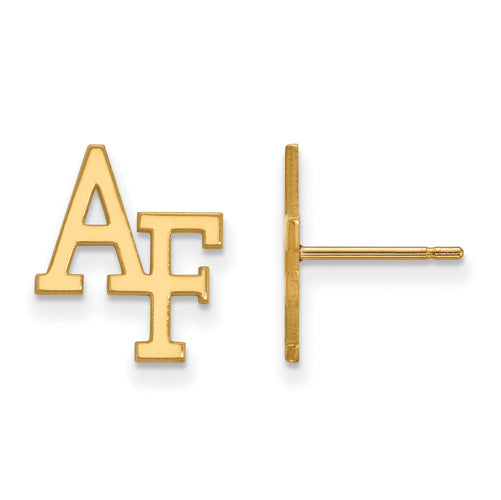 SS w/GP US Air Force Academy Sm Post Earrings